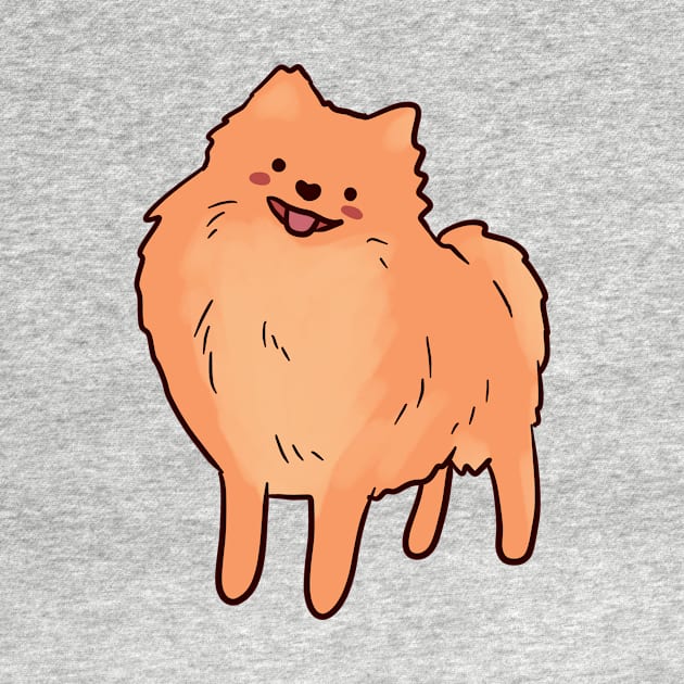 Funny pomeranian illustration by Mayarart